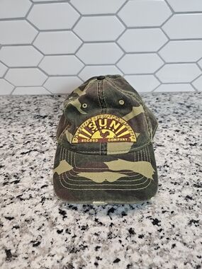 SUN Records Camouflage Distressed Vintage Design Hat